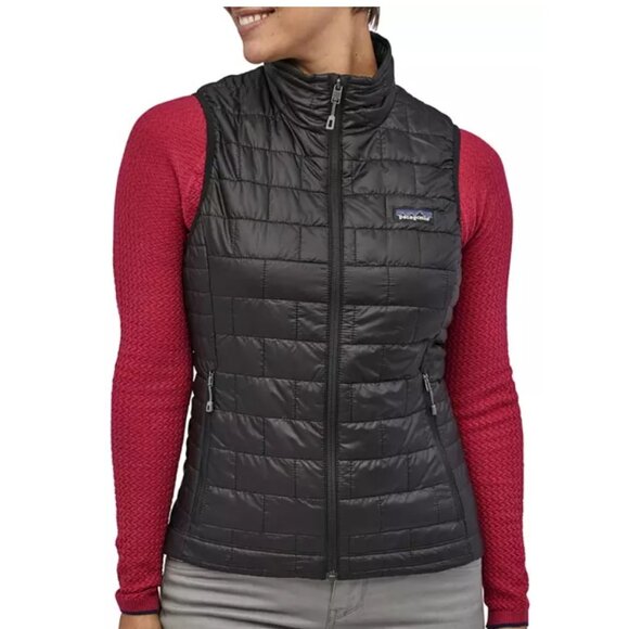 Patagonia Women's Black Nano Puff Vest SIZE MEDIUM - Picture 1 of 8